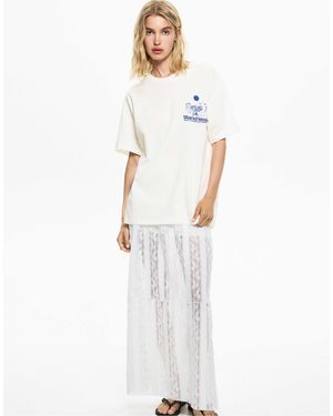 Pull&Bear – t-shirt - Weiß