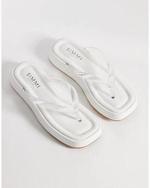 SIMMI Simmi London Drew Flatform Flip Flops - White