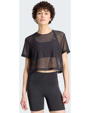 adidas Primelift Essentials Workout Boxy Mesh T-Shirt - Black