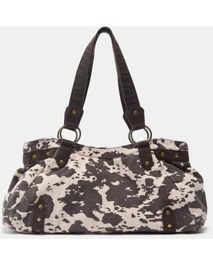 Pull&Bear – shopper-tasche mit kuhfellmuster - Braun