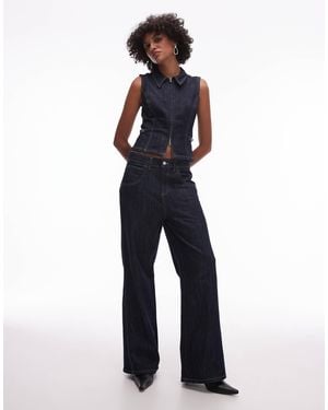 Mango Pina Slouchy Straight Leg Jean Co-ord - Blue