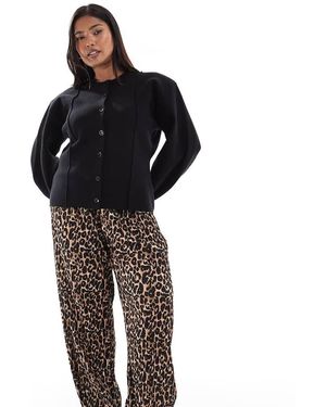 ONLY Pull Up Loose Trousers - Black