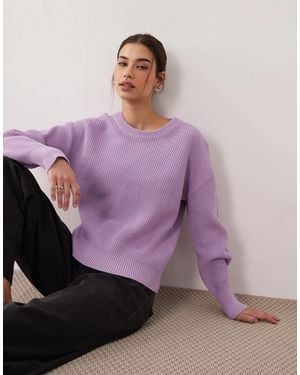 JJXX Crew Neck Ribbed Sweater - Purple