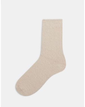 TOPSHOP Fluffy Cozy Sock - White