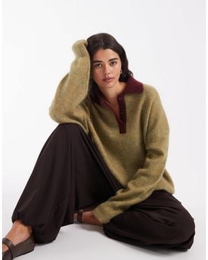 Muse Assembly Polo Knitted Alice Sweater - Brown