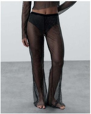 Bluebella Noor Sheer Mesh Trouser - Grey