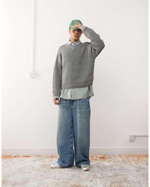 Collusion Maglione Oversize Con Scollo A V - Blu