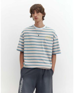 Pull&Bear – gestreiftes t-shirt - Blau