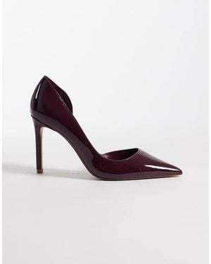 Mango Zapatos Clásicos De Tacón Con Puntera Fina De - Morado