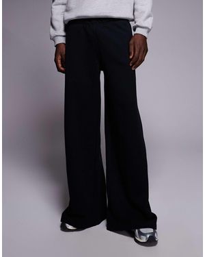 4505 Rest Day Heavyweight 440gsm Cotton Super Oversized Trackies With Zip Pockets - Black