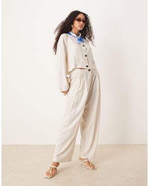Aware Linen Touch Wide Leg Pants - Natural
