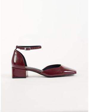ASOS Sweetie Mid Block Heel Shoes - Red