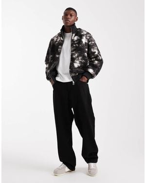 Only & Sons Oversized Teddy Zip Up Fleece - Black