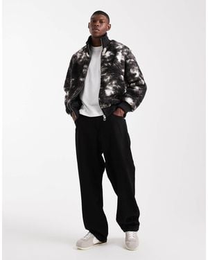 Only & Sons Oversized Teddy Zip Up Fleece - Black