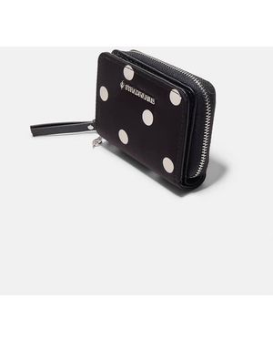 Stradivarius Polka Dot Card Holder Purse - Black