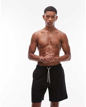 ARKET Mid Length Drawstring Swim Shorts - Red