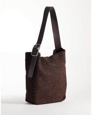 Mango – rechteckige schultertasche - Braun