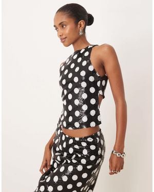 Motel Felicitia High Neck Top - White