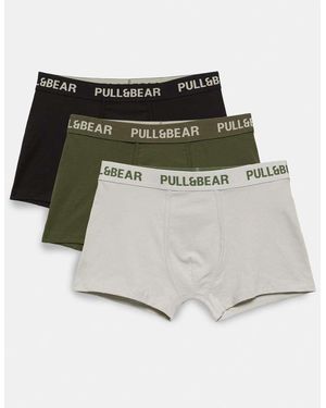Pull&Bear Confezione Da 3 Boxer - Multicolore