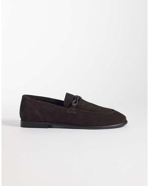 ASOS Slim Loafers With Knotted Snaffle - Brown
