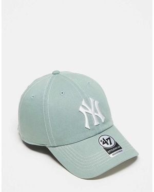 '47 Gorra De Béisbol Con Pespuntes En Contraste Y Detalle De Los Ny Yankees Clean Up De - Verde
