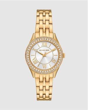 Michael Kors Harlowe Three-Hand-Tone Stainless Steel Watch - Metallic