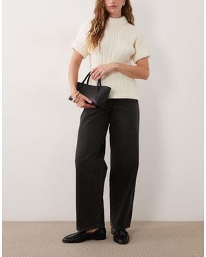 Miss Selfridge Mid Rise baggy Jeans - Red