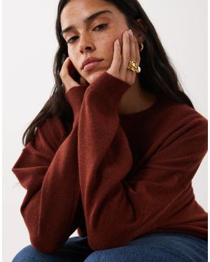 Mango Pullover mit rundhalsausschnitt aus feinstrick - Rot
