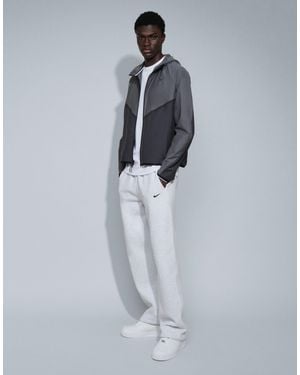 Nike Tech shori strick-windrunner-jacke mit durchgehendem reißverschluss - Weiß