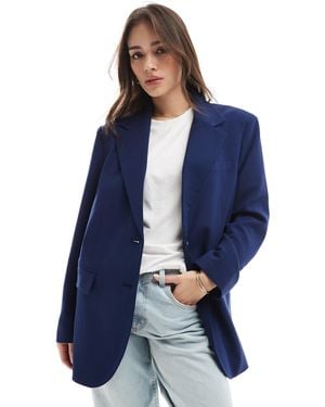 Stradivarius – oversize-blazer - Blau