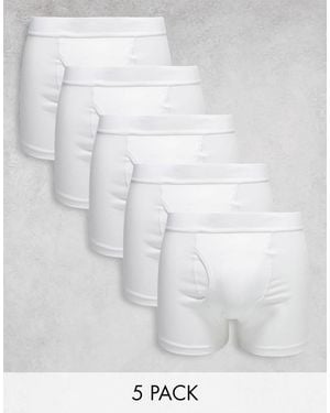Weekday Pack De 5 Calzoncillos Bóxer Blancos Johnny De