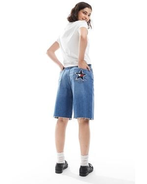 Tommy Hilfiger Tommy Girl Star Denim Shorts - Blue