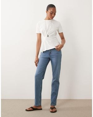 ASOS Asos Design Tall Slim Fit Mom Jeans - Blue