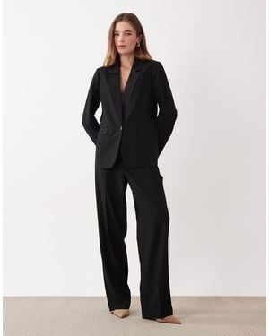 Vila Tailored Straight Leg Trousers Co-ord - Black
