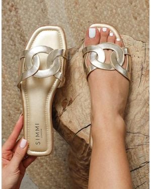 SIMMI Laurel Flat Sandals - Brown