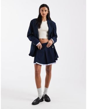 Tommy Hilfiger Pleated Mini Skirt Co-Ord - Blue
