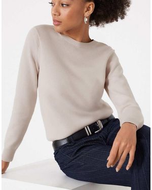 Tezenis Fully-Fashioned Round Neck Jumper - White