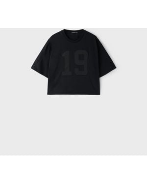 Stradivarius T-shirt mit stickerei - Schwarz