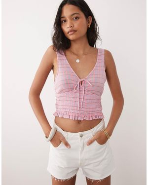 Rip Curl – gesmoktes strandoberteil - Pink