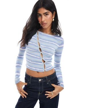 Cotton On – asymmetrische strickjacke - Blau