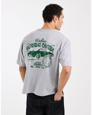 ASOS – kastiges oversize-t-shirt - Grau