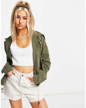 ONLY Hooded Rain Coat - Green