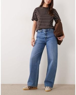 Mango S 100% Cotton Barrel Jean - Blue
