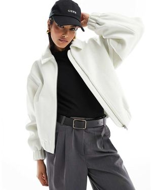 ASOS Bomber Testurizzato Écru Con Colletto - Bianco