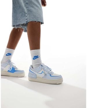 Nike Air Force 1 Shadow Trainers - Blue