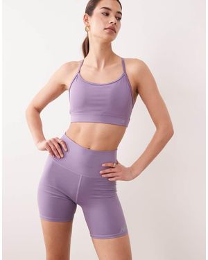 New Balance Harmony High Rise 6 Inch Shorts - Purple