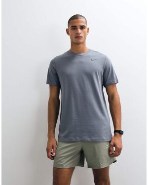 Nike Dri-Fit Katoenen T-Shirt - Blauw
