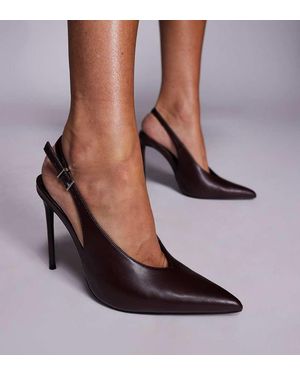 Public Desire Tatti Sling Back Heeled Shoes - Brown