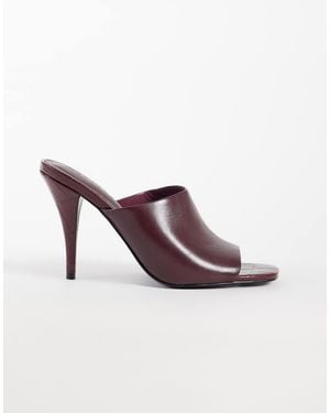 ASOS Native Cone Heeled Mules - Brown