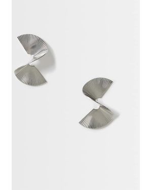 TOPSHOP Fergy Oorbel Met Gevouwen Detail - Grijs